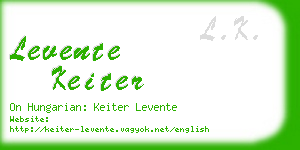 levente keiter business card